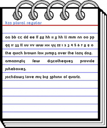 K22 Plural Regular Font