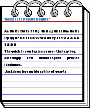 CompactaPEEBla Regular Font