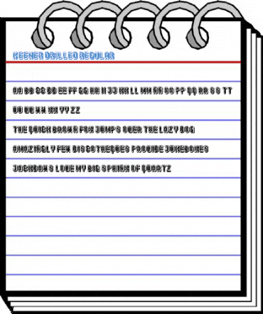 Keener Drilled Regular Font