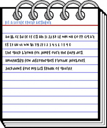 KG A Little Spark Regular Font