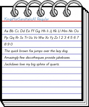 KingsHatSansItalicA1 Regular Font