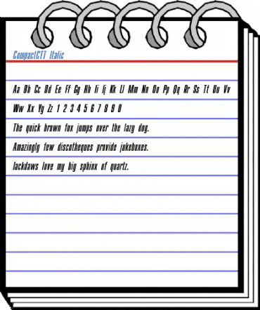 CompactCTT Italic Font