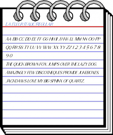 La Fleur Italic Regular Font