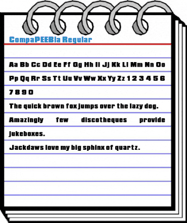 CompaPEEBla Regular Font