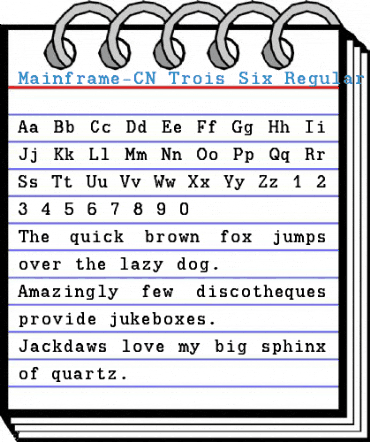 Mainframe-CN Trois Six Regular Font