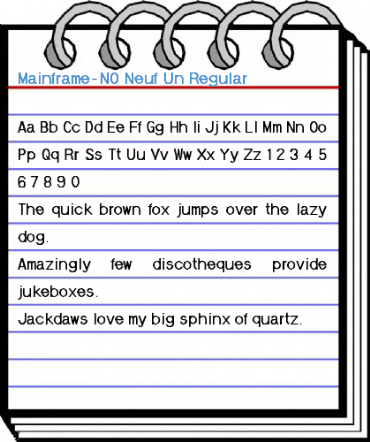 Mainframe-NO Neuf Un Regular Font