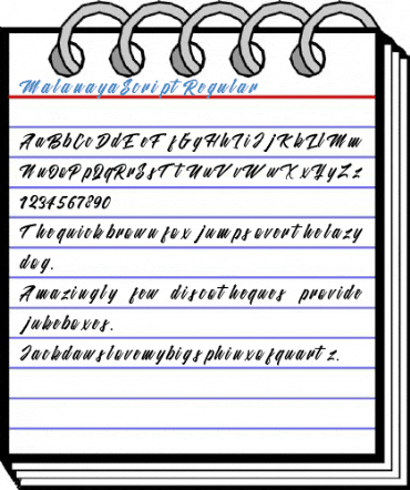 Malanaya Script Regular Font
