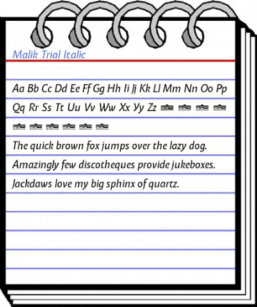 Malik Trial Italic Font