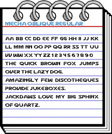 Mecha Oblique Regular Font