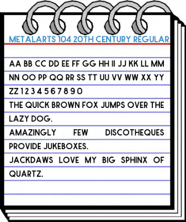 Metalarts 104 20th Century Regular Font