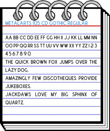 Metalarts 105 CD Gothic Regular Font
