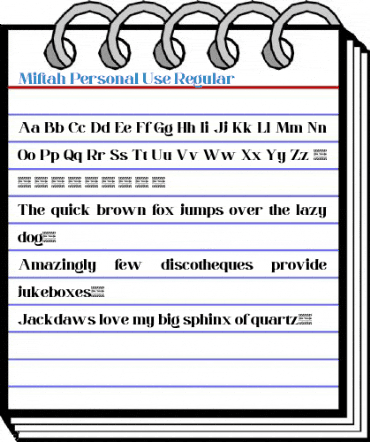 Miftah Personal Use Regular Font