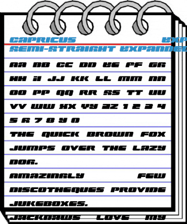 Capricus Expanded Semi-Straight Expanded Font