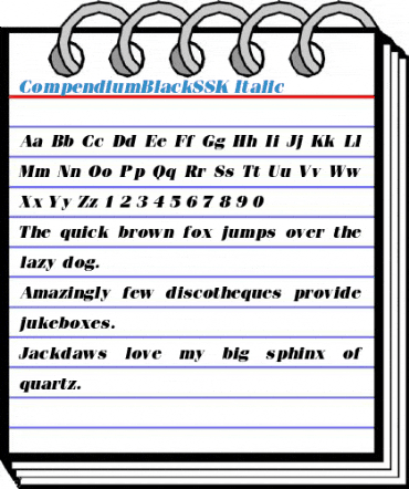 CompendiumBlackSSK Font