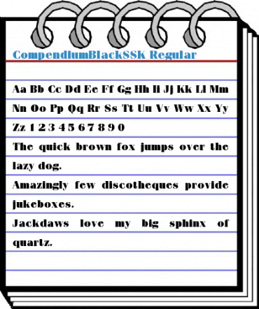 CompendiumBlackSSK Font