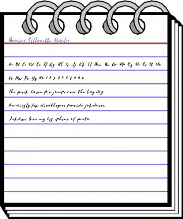 Morning Silhouette Regular Font