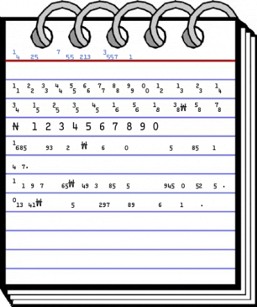 Numbers Greenback Regular Font