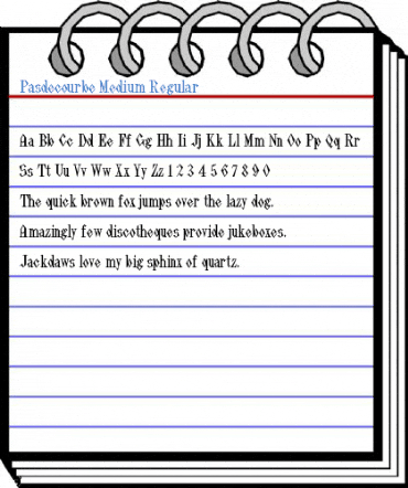 Pasdecourbe Medium Regular Font