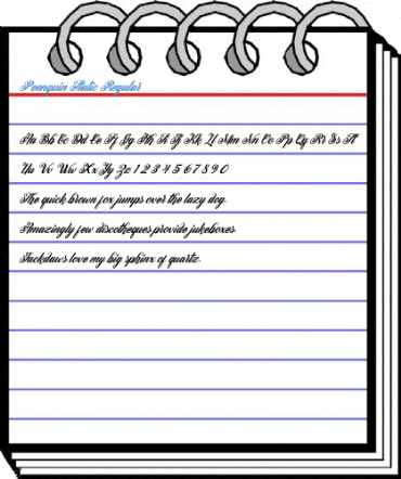 Peenguin Italic Regular Font