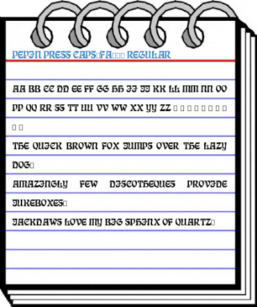 Pepin Press Caps-FA238 Regular Font