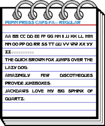Pepin Press Caps-FA239 Regular Font