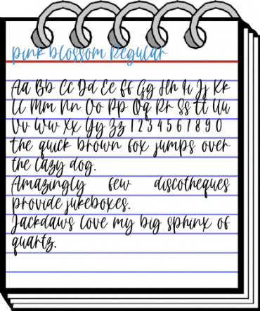 pink blossom Regular Font