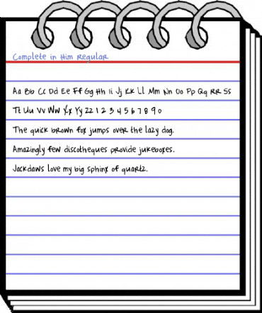 Complete in Him Regular Font