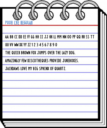 poor cre Regular Font