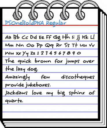 PSOneBoldPKA Regular Font