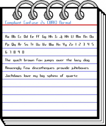 Compliant Confuse 2s (BRK) Normal Font