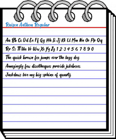 Raizen Anthem Regular Font