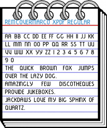 RemcoVermarco XPDF Font