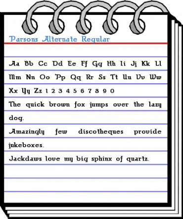 Parsons Alternate Regular Font