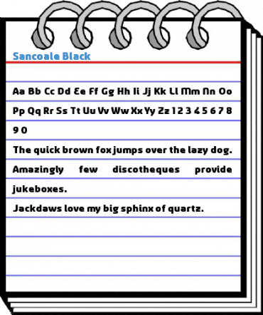 Sancoale Black Font