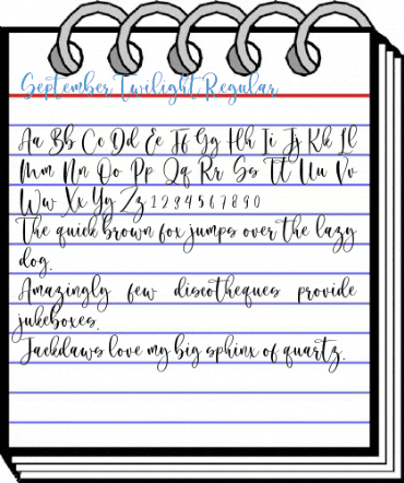 September Twilight Regular Font