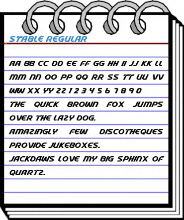 Stable Regular Font
