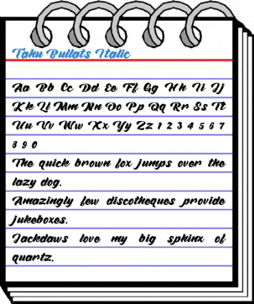 Tahu Bullats Italic Font