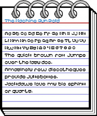 The Machine Gun Bold Font