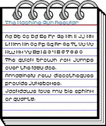 The Machine Gun Regular Font