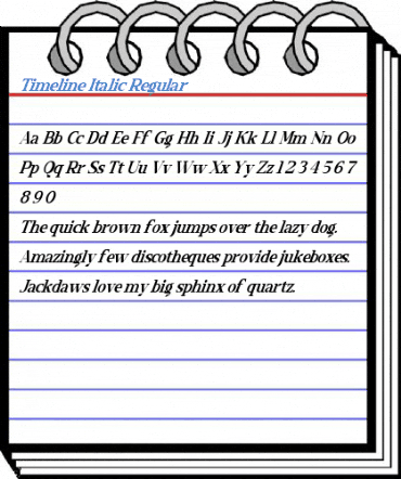 Timeline Italic Regular Font