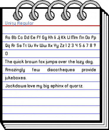 Unity Regular Font