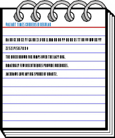 Valiant Times Condensed Regular Font