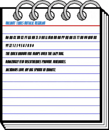 Valiant Times Rotalic Regular Font