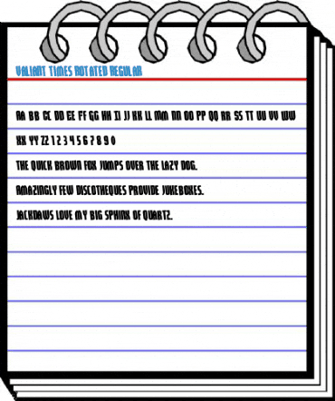 Valiant Times Rotated Regular Font