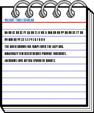 Valiant Times Regular Font