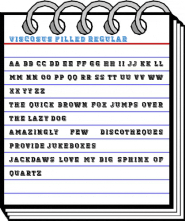 Viscosus Filled Regular Font