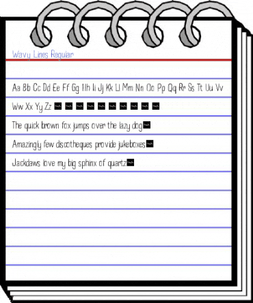 Wavy Lines Regular Font