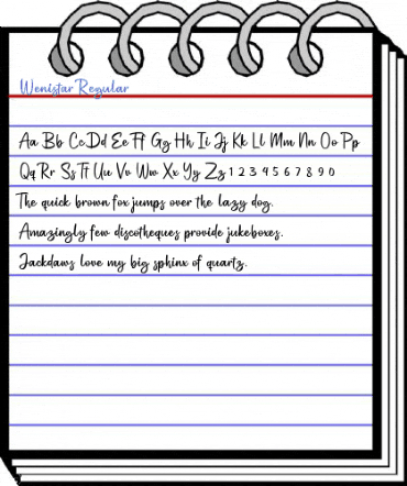 Wenistar Regular Font