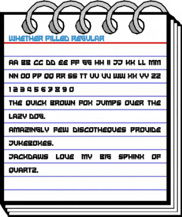 Whether Filled Regular Font
