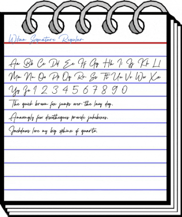 Wiliam Signature Regular Font